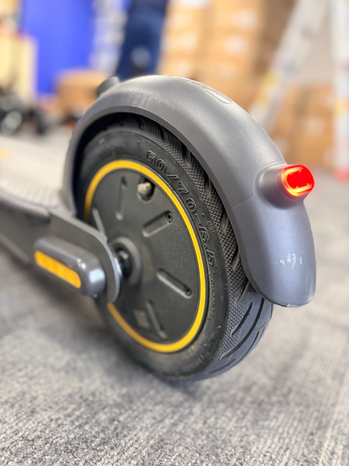 Close-up of G30P wheel with reflector